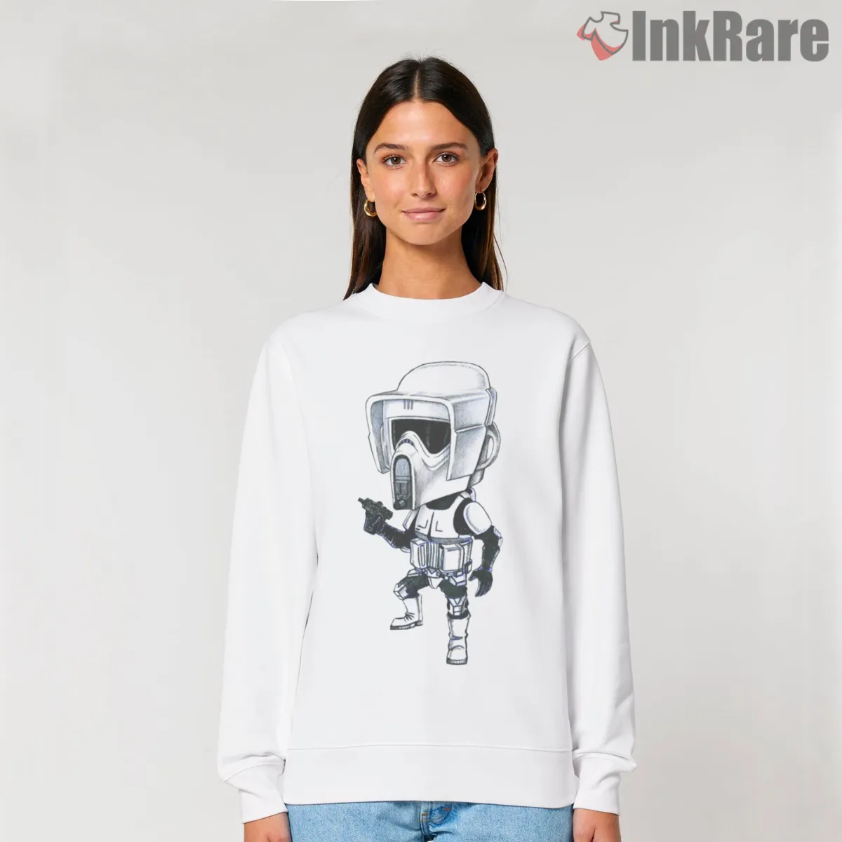 Scout Trooper Playful Caricature Shirt Scout Trooper Playful Caricature Shirt on graphic shirt for women graphic tee