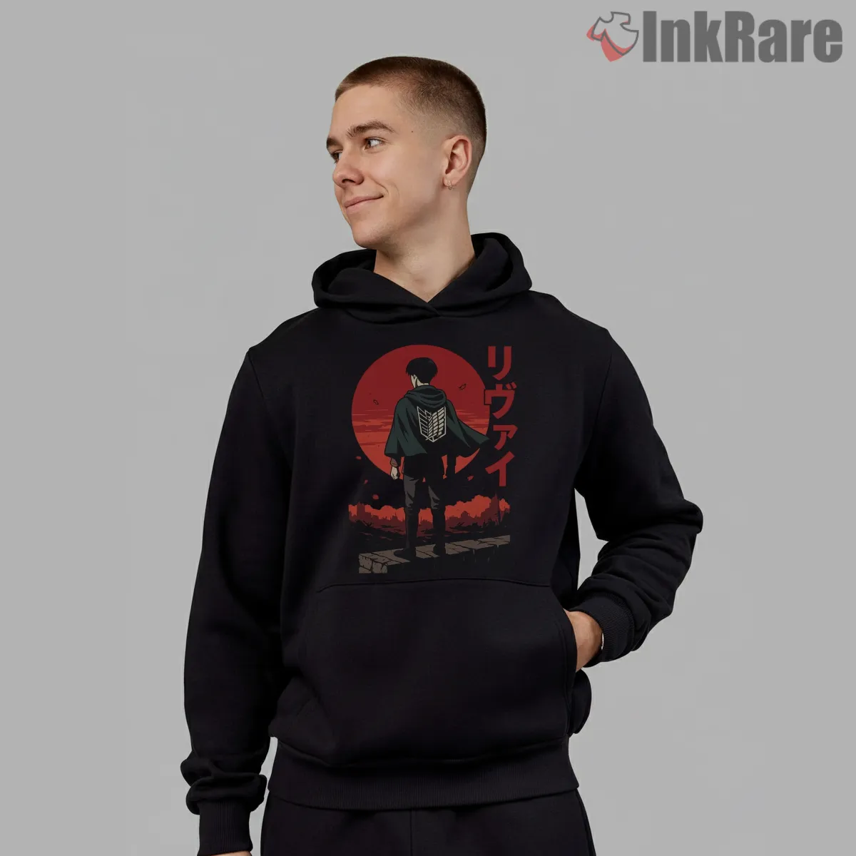 Scouting The Burning Horizon Attack On Titan Shirt on black hoodie for men graphic tee
