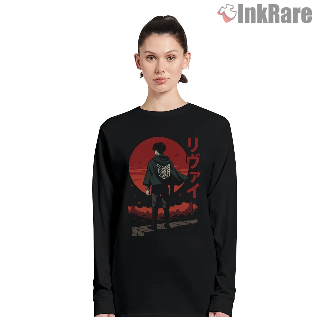 Scouting The Burning Horizon Attack On Titan Long Sleeve Black Scouting The Burning Horizon Attack On Titan Shirt on black long sleeve shirt for women graphic tee