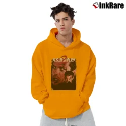 Men’s Scream 2 Mickey Altieri Horror Movie Pullover Hoodie in orange | Cozy, Durable, Modern Fit