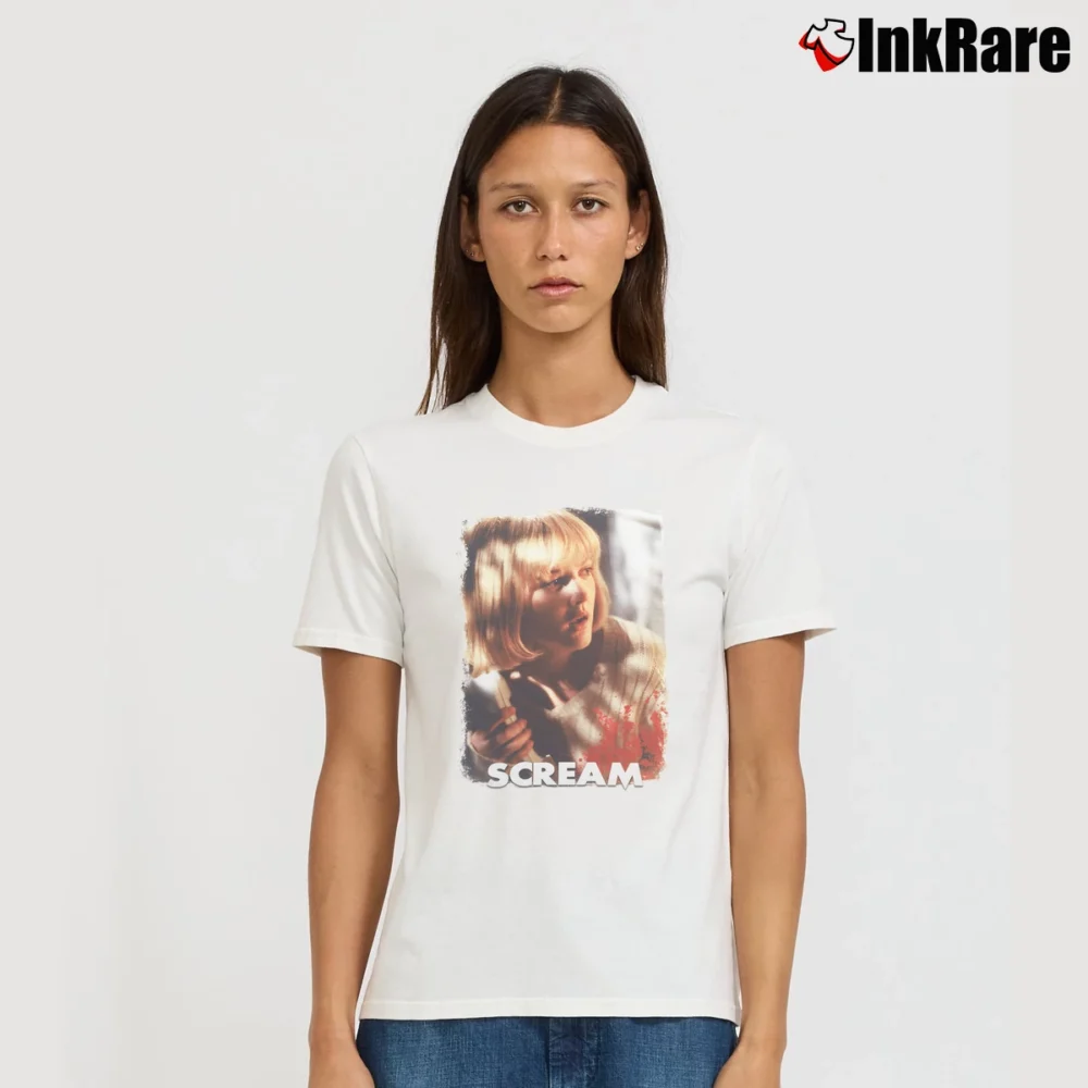 Women’s Scream Casey Becker T-Shirt in white | Soft, Flattering Fit