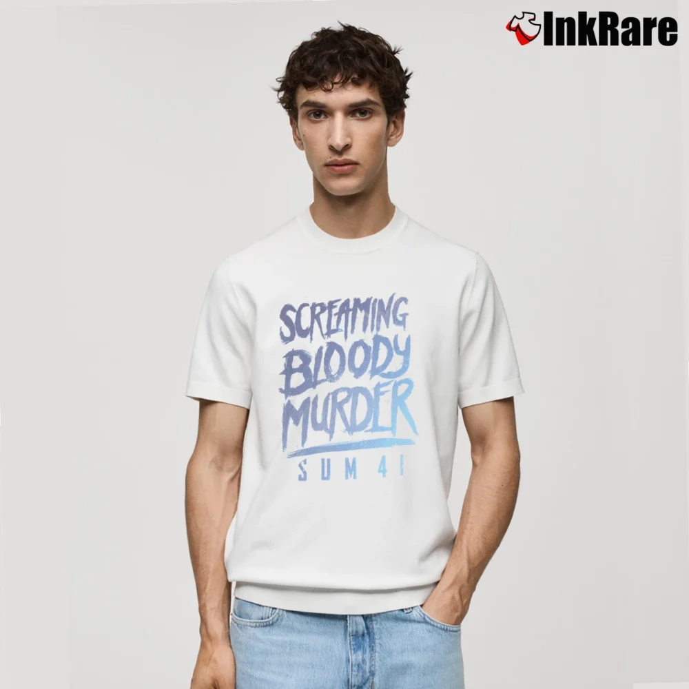 Men’s Screaming Bloody Murder Sum 41 Classic T-Shirt in white | Soft, Breathable Everyday Wear