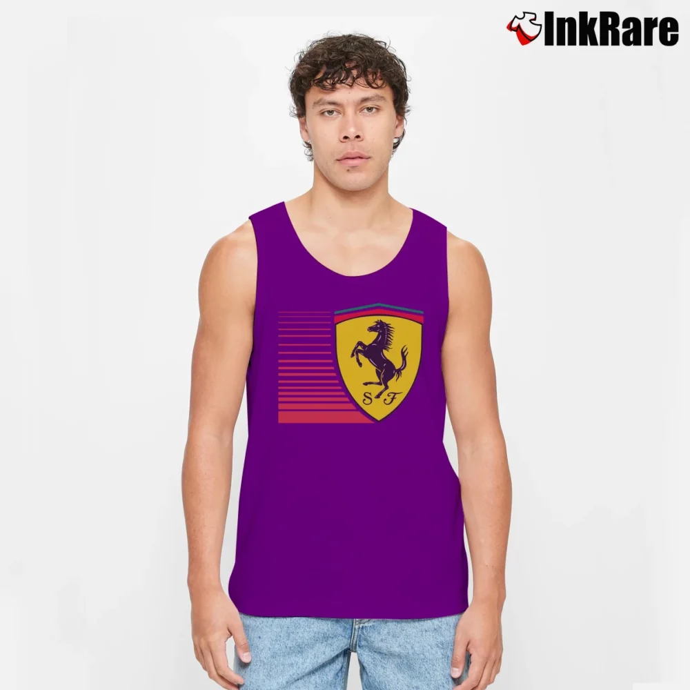 Men’s Scuderia Ferrari Big Shield Racing Tank Top in purple | Breathable, Active-Friendly Design