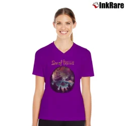 Women’s Sea Of Thieves Merch Pirate V-Neck Tee in purple | Chic Neckline, Soft Texture