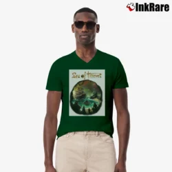 Men’s Sea Of Thieves Merch V-Neck Tee in forest green | Sharp, Breathable, Everyday Staple