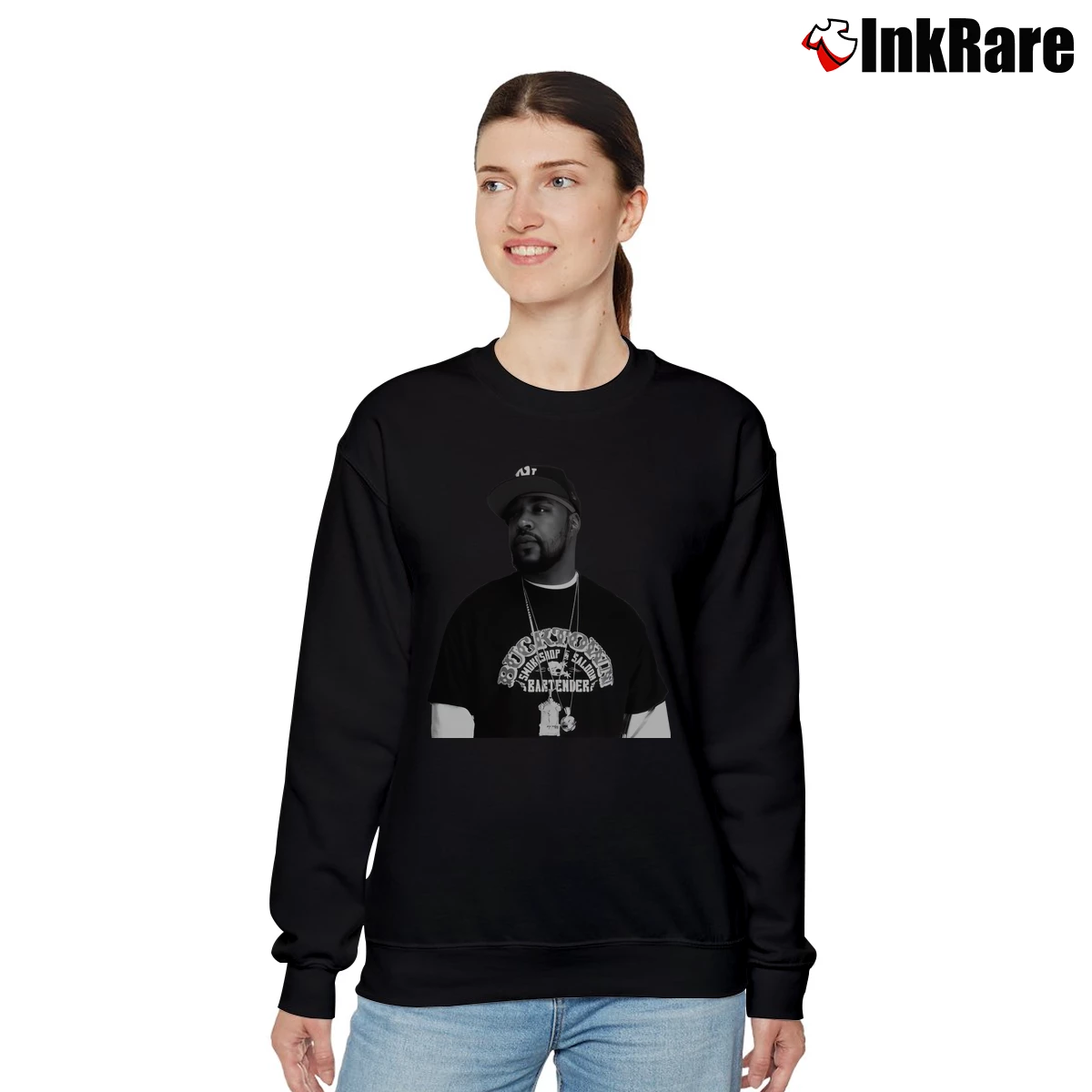 Women’s Sean Price Hip Hop Music Legend Relaxed Sweatshirt in black | Soft, Laid-Back Vibe