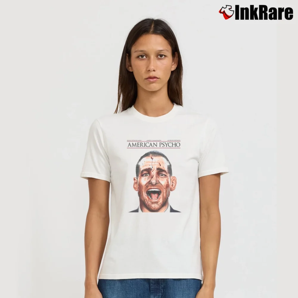 Women’s Sean Strickland American Psycho T-Shirt in white | Soft, Flattering Fit