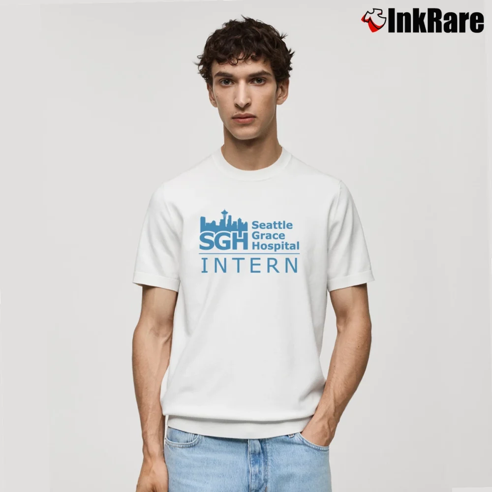 Men’s Seattle Grace Intern Surgeon Drama Classic T-Shirt in white | Soft, Breathable Everyday Wear