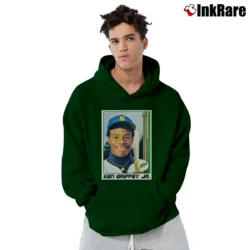 Men’s Seattle Mariners Ken Griffey Jr Rookie Card Pullover Hoodie in forest green | Cozy, Durable, Modern Fit