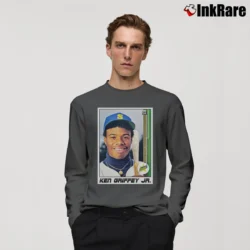Men’s Seattle Mariners Ken Griffey Jr Rookie Card Long-Sleeve Shirt in charcoal | Sleek, Lightweight, Year-Round Wear