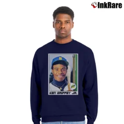 Men’s Seattle Mariners Ken Griffey Jr Rookie Card Crewneck Sweatshirt in navy | Cozy Fabric, Clean Style
