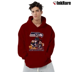 Men’s Seattle Seahawks Mickey Mouse NFL Football Fan Pullover Hoodie in maroon | Cozy, Durable, Modern Fit