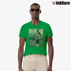 Men’s seattle supersonics gus williams for NBA Legends Fans V-Neck Tee in irish green | Sharp, Breathable, Everyday Staple