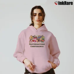 Women’s SEC Mascot Style College Cozy Hoodie in light pink | Warm, Structured, Stylish