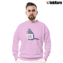 Men’s Secret Life Of Pets Chloe Resting Cat Face Crewneck Sweatshirt in light pink | Cozy Fabric, Clean Style