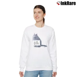 Women’s Secret Life Of Pets Chloe Resting Cat Face Relaxed Sweatshirt in white | Soft, Laid-Back Vibe