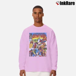 Men’s Secret Wars Issue One Black Marvel Comics Long-Sleeve Shirt in light pink | Sleek, Lightweight, Year-Round Wear
