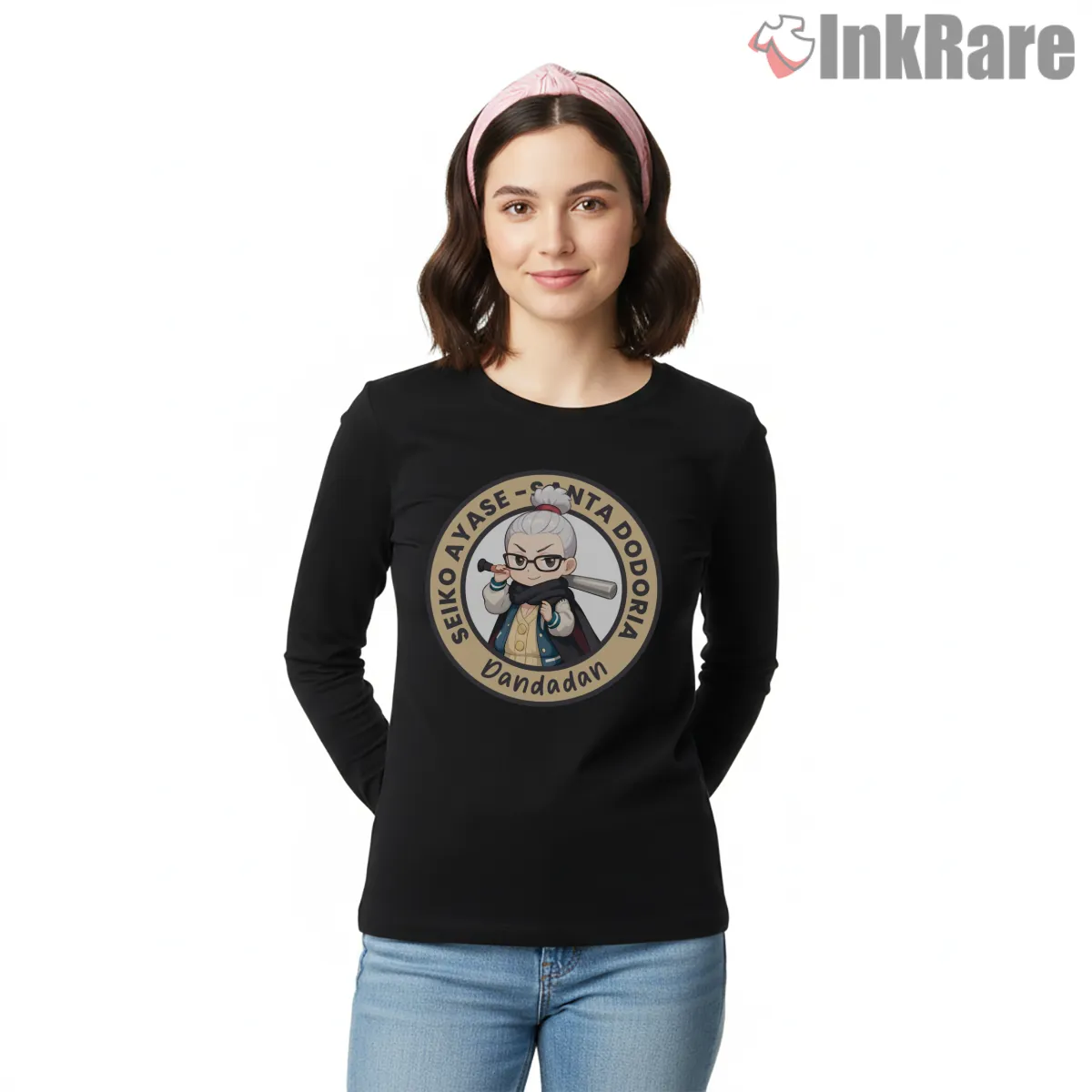 Seiko Ayase Chibi Occult Master Anime Shirt on black long sleeve shirt for women graphic tee