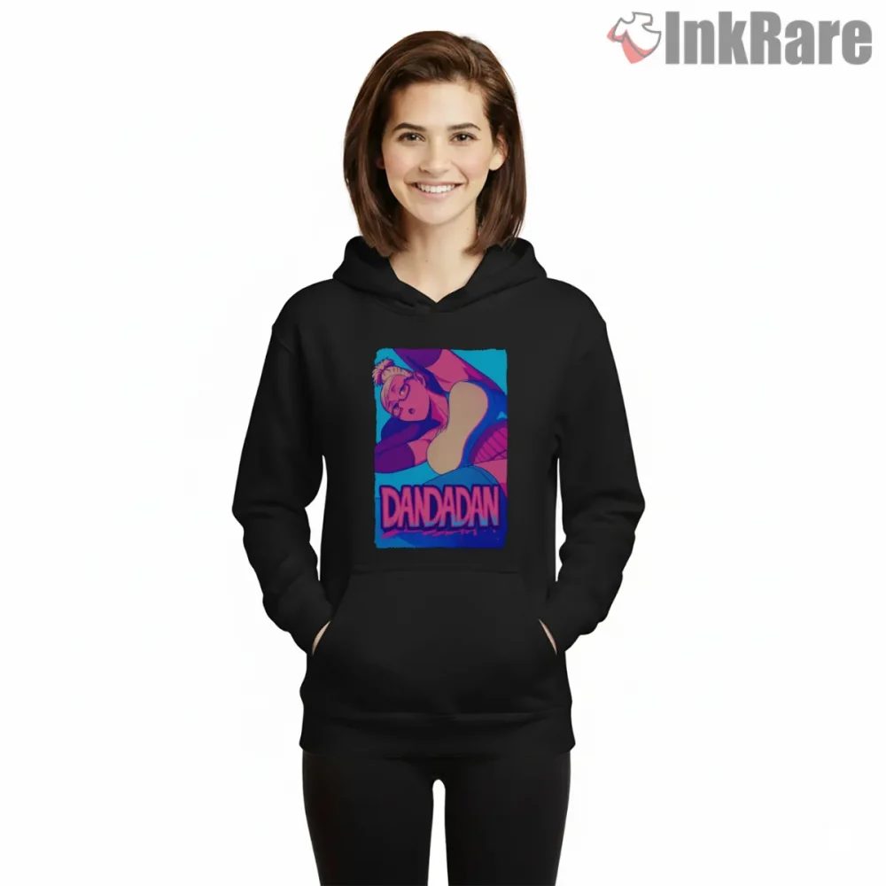 Seiko Ayase Vaporwave Anime Portrait Shirt on black hoodie for women graphic tee