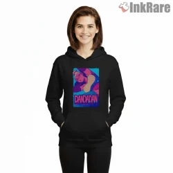 Seiko Ayase Vaporwave Anime Portrait Shirt on black hoodie for women graphic tee