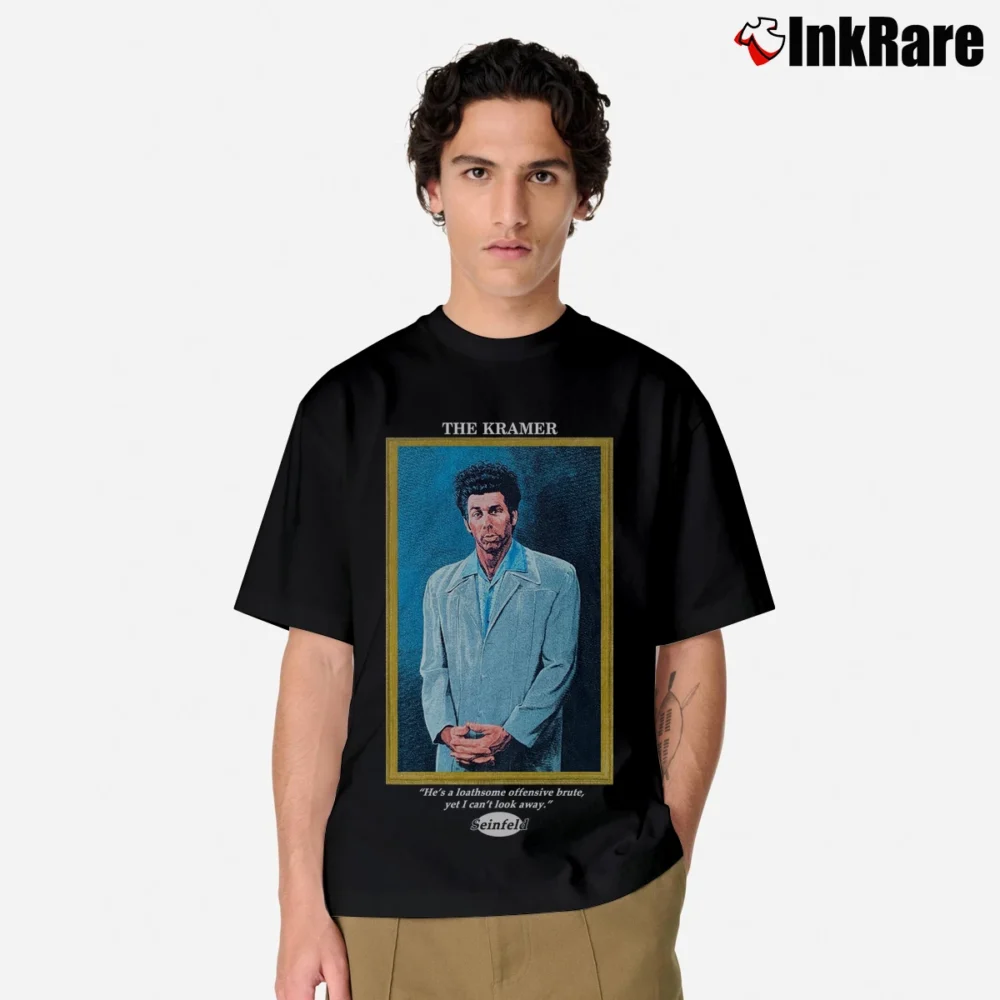 Men’s Seinfeld The Kramer Portrait Classic T-Shirt in black | Soft, Breathable Everyday Wear