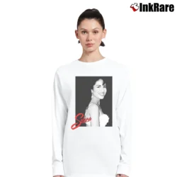 Women’s Selena Latin Artist Long-Sleeve Top in white | Sleek, Versatile, All-Season