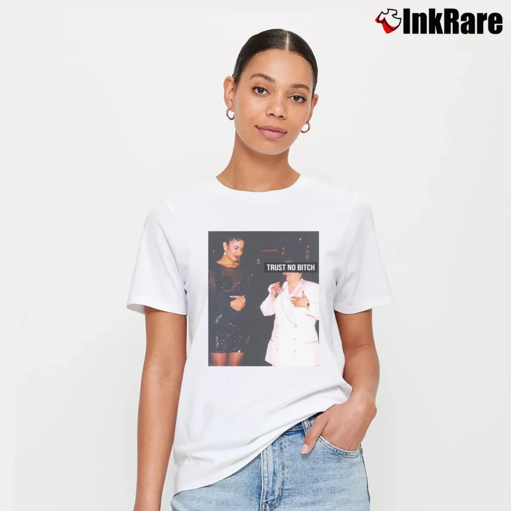 Women’s Selena Trust No Bitch Graphic Signature T-Shirt in white | Soft, Flattering Fit