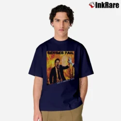 Men’s Senses Fail Let It Enfold You Band Classic T-Shirt in navy | Soft, Breathable Everyday Wear