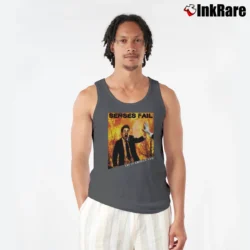 Men’s Senses Fail Let It Enfold You Band Tank Top in charcoal | Breathable, Active-Friendly Design