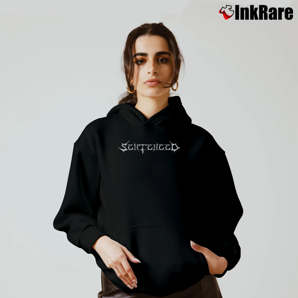 Women’s Sentenced Metal Band Logo Cozy Hoodie in black | Warm, Structured, Stylish