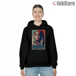 Septa Unella Shame Vintage Poster Style Shirt on black hoodie for women graphic tee