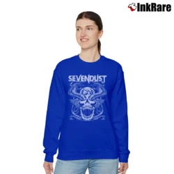 Women’s sevendust poster nu metal band merch Relaxed Sweatshirt in royal blue | Soft, Laid-Back Vibe