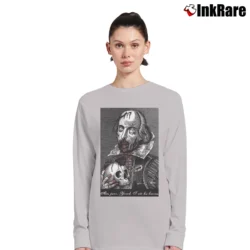 Women’s Shakespeare Zombie Kawaii Graphic Long-Sleeve Top in sport grey | Sleek, Versatile, All-Season