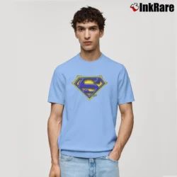 Men’s Shaquille O'Neal Superman Logo Fan Classic T-Shirt in light blue | Soft, Breathable Everyday Wear