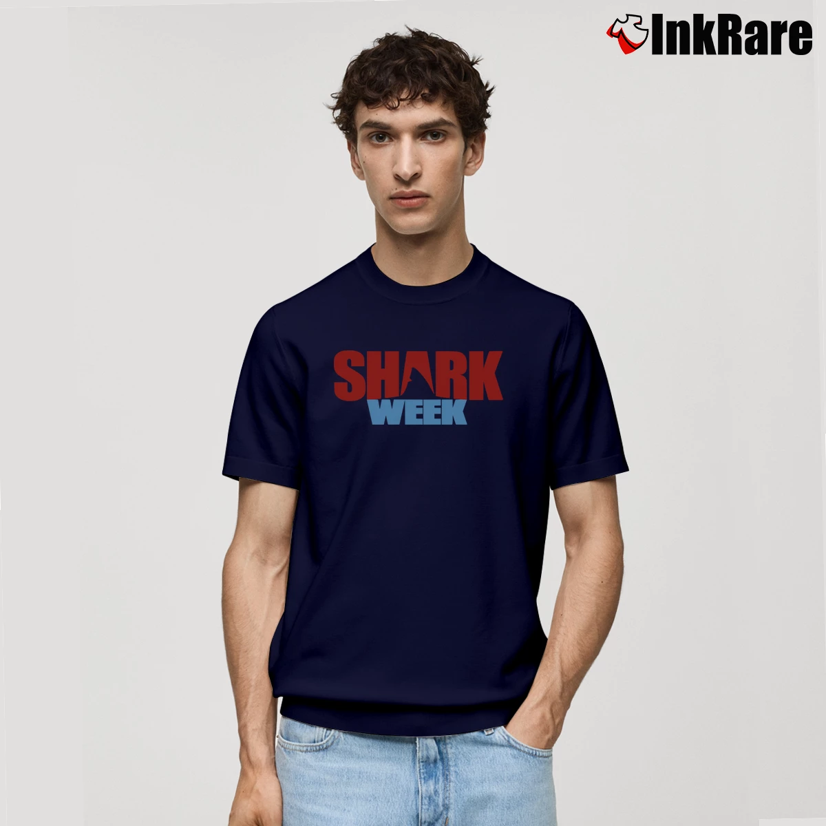 Men’s Shark Week Discovery Channel Logo Classic T-Shirt in navy | Soft, Breathable Everyday Wear