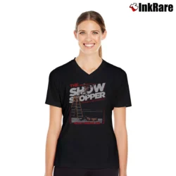 Women’s Shawn Michaels The Showstopper for WWE Fans V-Neck Tee in black | Chic Neckline, Soft Texture
