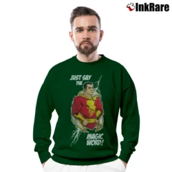Men’s Shazam Classic Crewneck Sweatshirt in forest green | Cozy Fabric, Clean Style