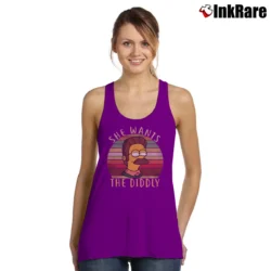 Women’s She Wants the Diddly Simpsons Gift Tank Top in purple | Lightweight, Movement-Friendly