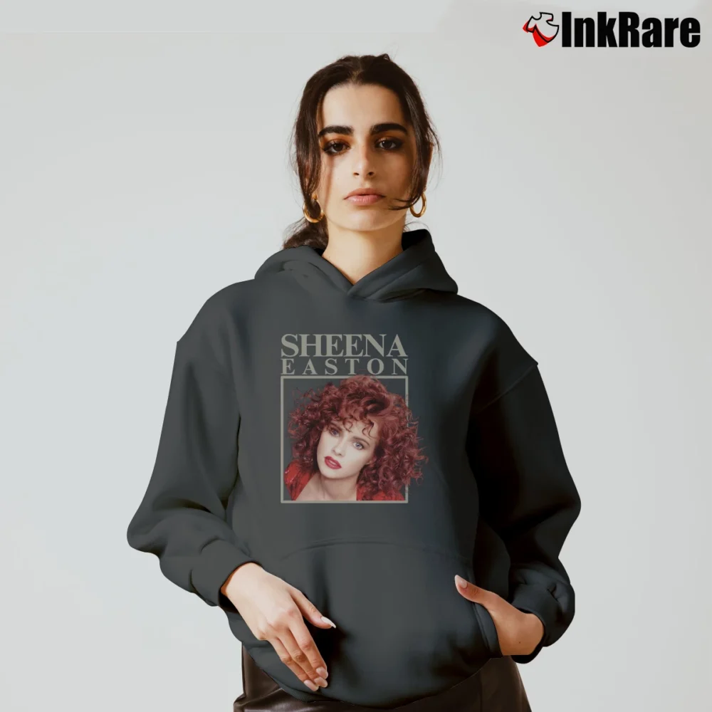 Women’s sheena easton 80s retro pop icon vintage Cozy Hoodie in charcoal | Warm, Structured, Stylish