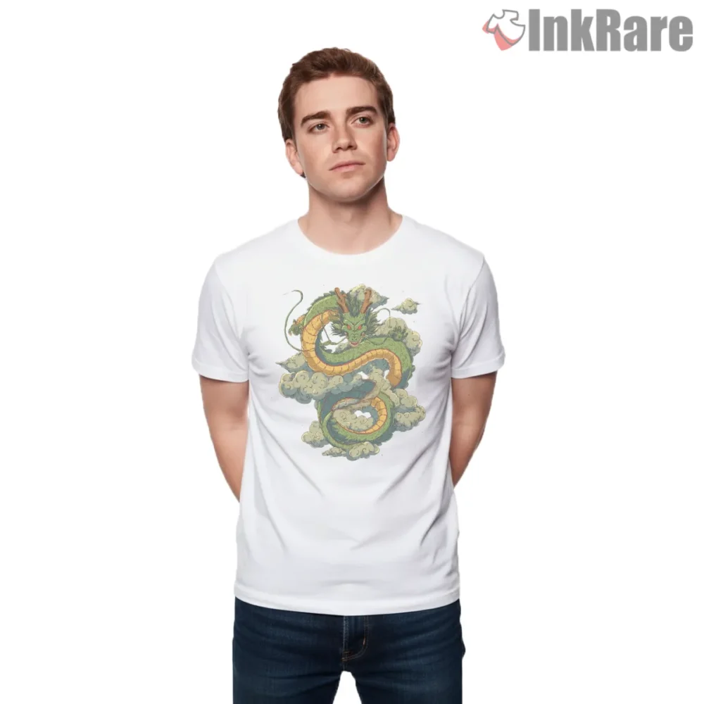 Shenron Eternal Dragon Mystic Wish Shirt on white short sleeve shirt for men graphic tee