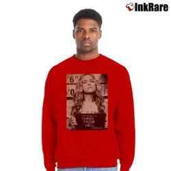 Men’s Sheri Moon Zombie Three From Hell Crewneck Sweatshirt in red | Cozy Fabric, Clean Style