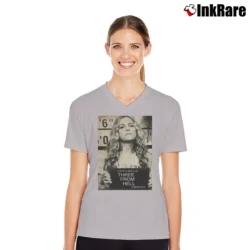 Women’s Sheri Moon Zombie Three From Hell V-Neck Tee in sport grey | Chic Neckline, Soft Texture