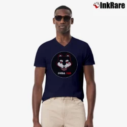 Men’s Shiba San Okays Electronic Music V-Neck Tee in navy | Sharp, Breathable, Everyday Staple