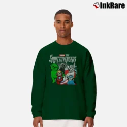 Men’s Shih Tzu Avengers Marvel Pet Parody Long-Sleeve Shirt in forest green | Sleek, Lightweight, Year-Round Wear