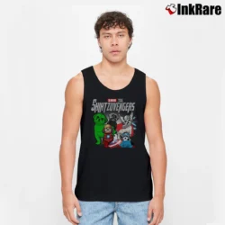 Men’s Shih Tzu Avengers Marvel Pet Parody Tank Top in black | Breathable, Active-Friendly Design