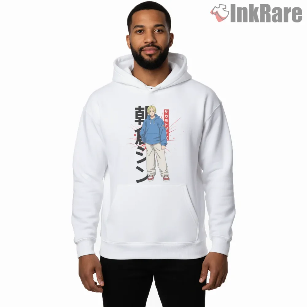 Shin Asakura Casual Street Style Anime Shirt on white hoodie for men graphic tee