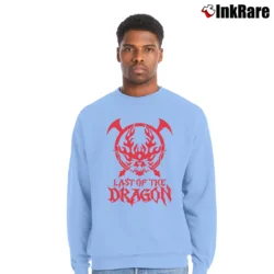 Men’s Shingo Takagi Last Of The Dragon Wrestling Crewneck Sweatshirt in light blue | Cozy Fabric, Clean Style