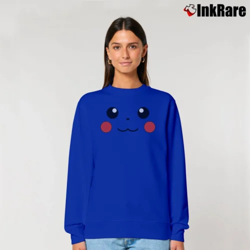 Shock Attack Halloween Pikachu Pokemon Women’s Relaxed Sweatshirt in royal blue – Cozy Casual Women’s Shock Attack Halloween Pikachu Pokemon Relaxed Sweatshirt in royal blue | Soft, Laid-Back Vibe