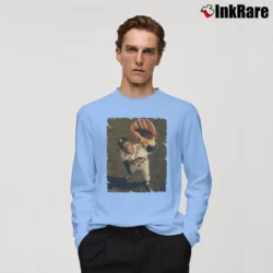 Men’s Shop 1957 atlanta braves hank aaron for Baseball Fans Long-Sleeve Shirt in light blue | Sleek, Lightweight, Year-Round Wear