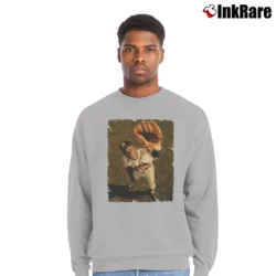 Men’s Shop 1957 atlanta braves hank aaron for Baseball Fans Crewneck Sweatshirt in sport grey | Cozy Fabric, Clean Style
